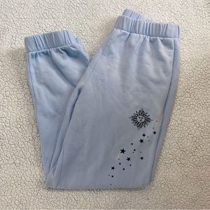 Hollister blue sun and moon sweatpants size small